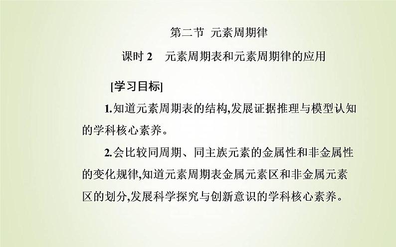 新人教版高中化学必修第一册第四章物质结构元素周期律第二节课时2元素周期表和元素周期律的应用课件02