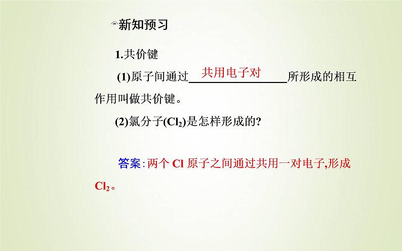 新人教版高中化学必修第一册第四章物质结构元素周期律第三节课时2共价键课件05