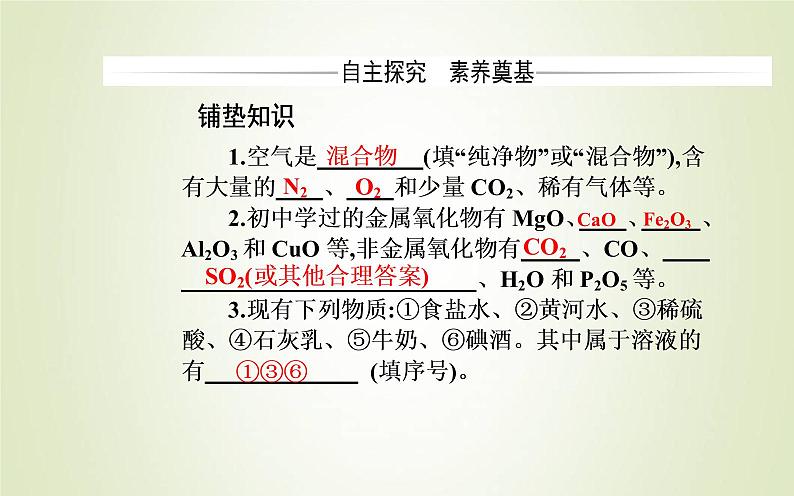 新人教版高中化学必修第一册第一章物质及其变化第一节课时1物质的分类课件第3页