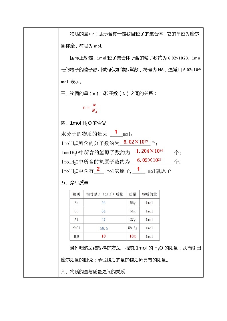 2.3物质的量（第一课时）课件+教案+练习02