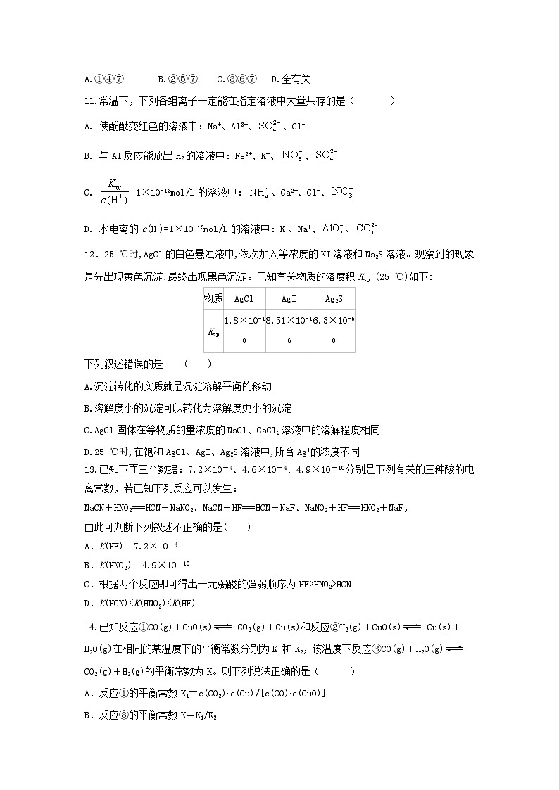 甘肃省嘉谷关市2020_2021学年高二化学下学期期中考试试题（含答案解析）03