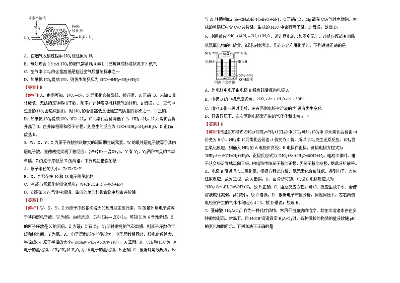 化学 2022届高考考前冲刺卷（一）教师版第2页