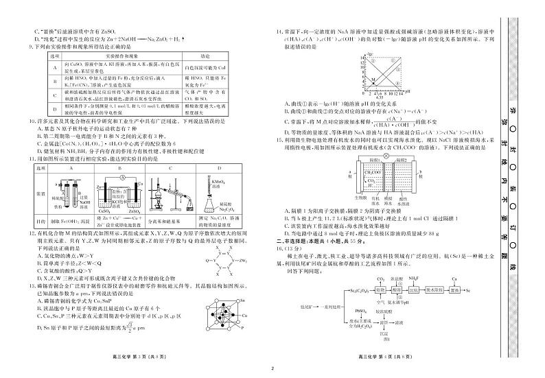 湖北省2022届高三联考试题化学试卷第2页