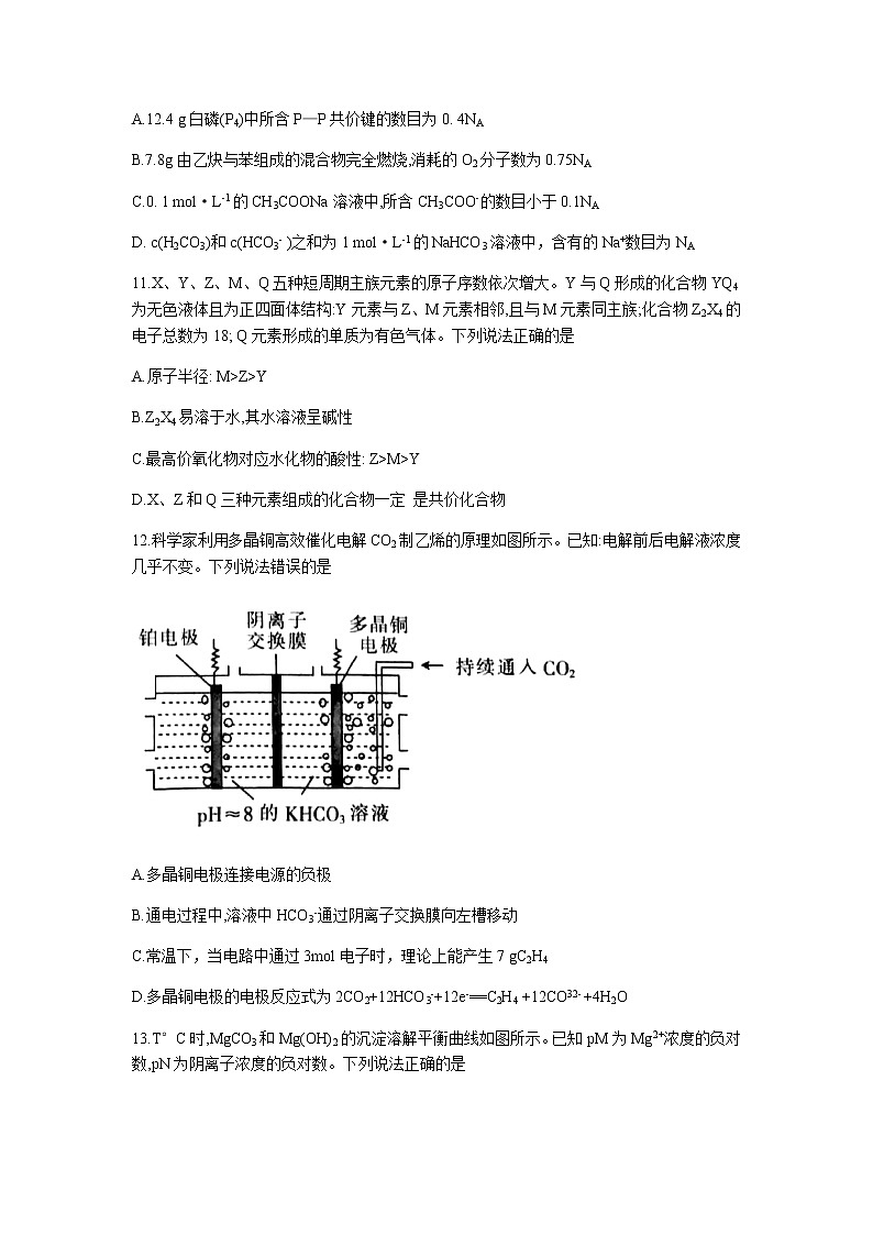 河南省2022届高三下学期5月仿真模拟考试理综化学试卷02
