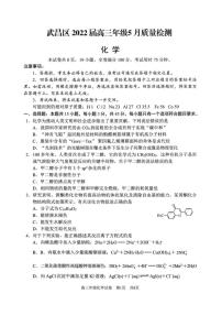 湖北省武汉市武昌区2022届高三下学期5月质量检测 化学 试题（含答案）