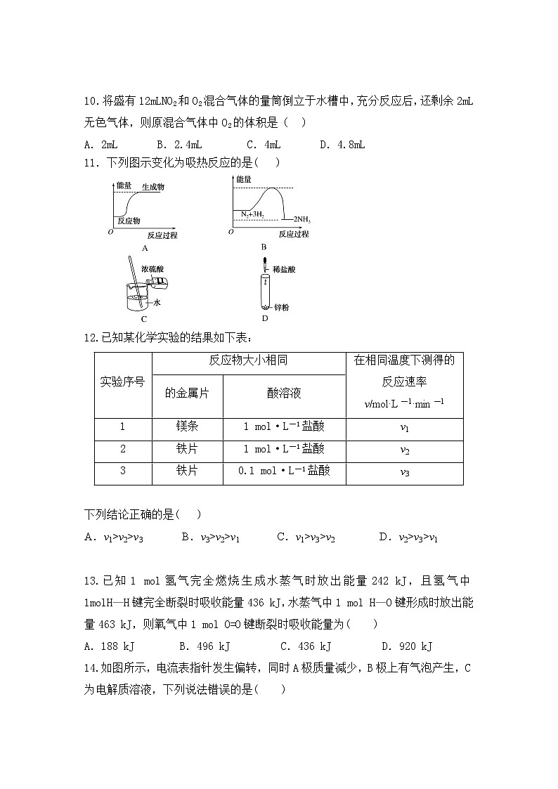 2021盘锦二中高一下学期第一次阶段考试化学试卷含答案第3页
