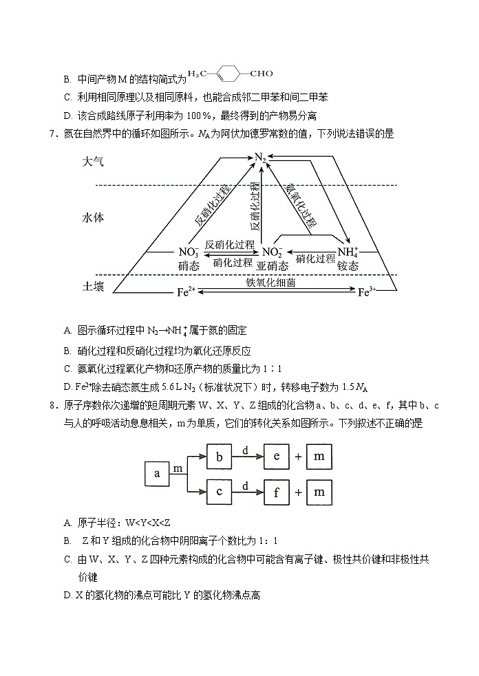 2022届山东省泰安肥城市高考仿真模拟化学试题（二）第3页