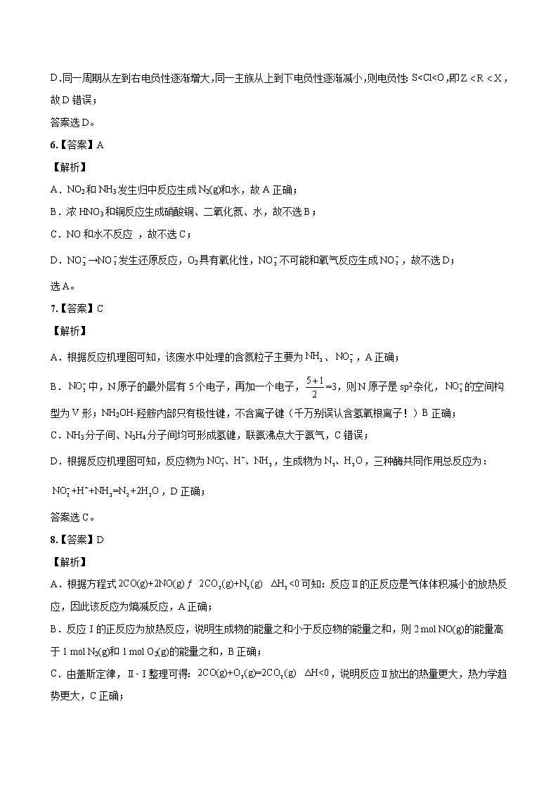 2022年高考押题预测卷01（江苏卷）-化学（全解全析）03