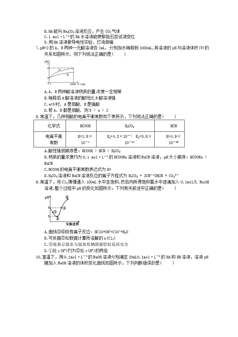 2023年高考化学一轮复习课时练24《弱电解质的电离》(含答案)第2页