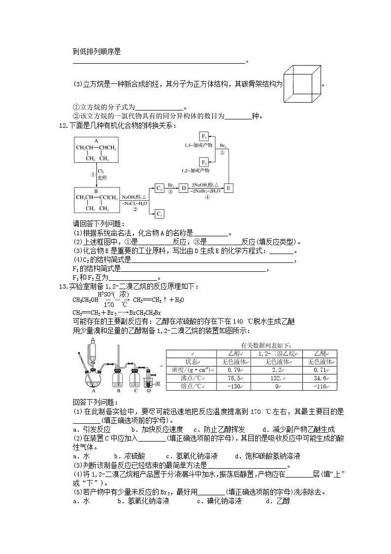 2023年高考化学一轮复习课时练31《烃和卤代烃》(含答案)03