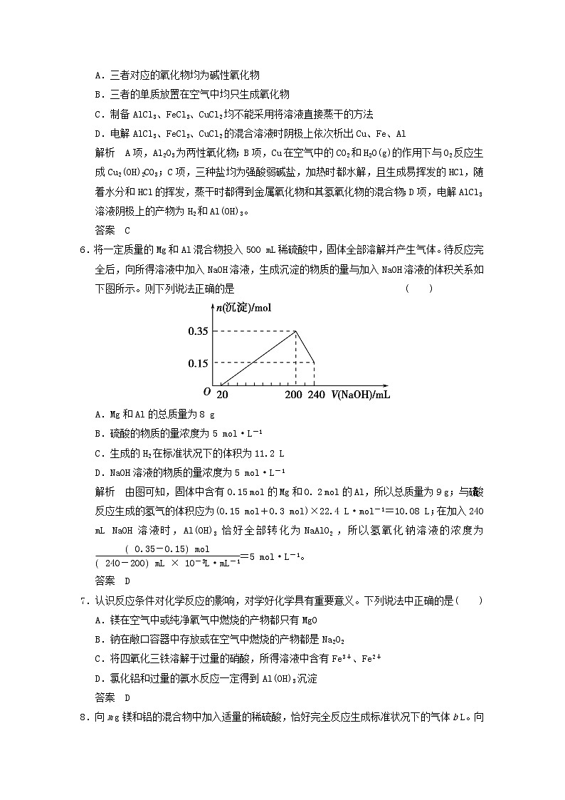 高考二轮测试题：3-2 铝02