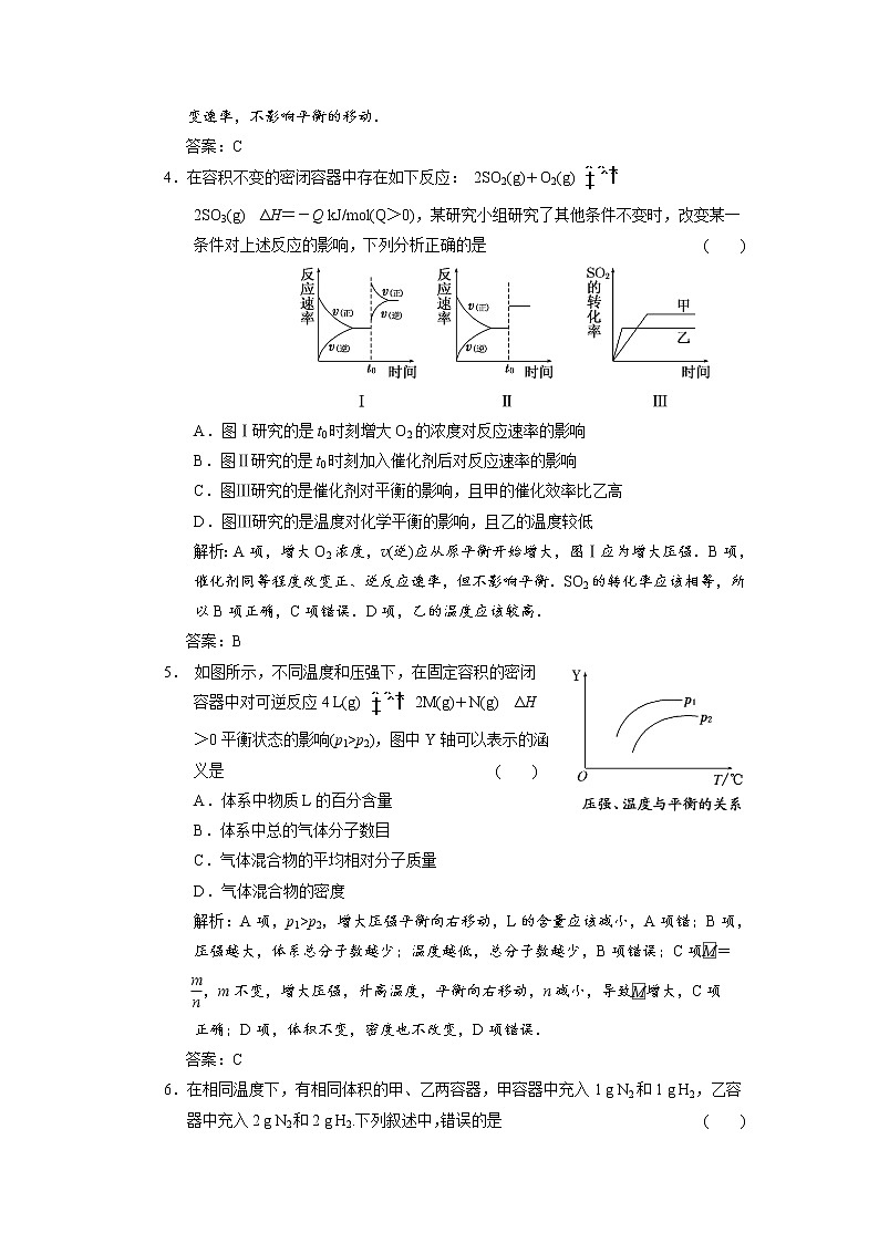 高三化学二轮单元评估(七)化学反应速率和化学平衡第2页