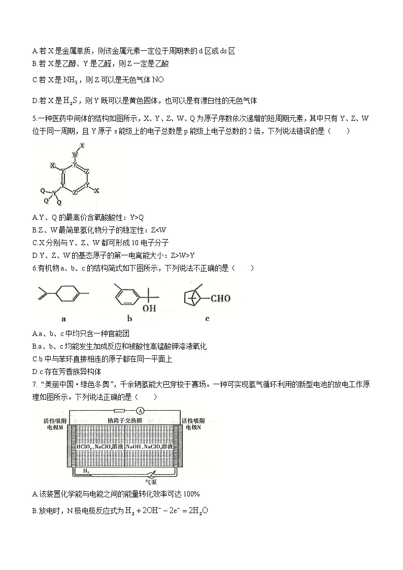 2022辽宁省实验中学高三考前模拟训练化学试题含答案第2页