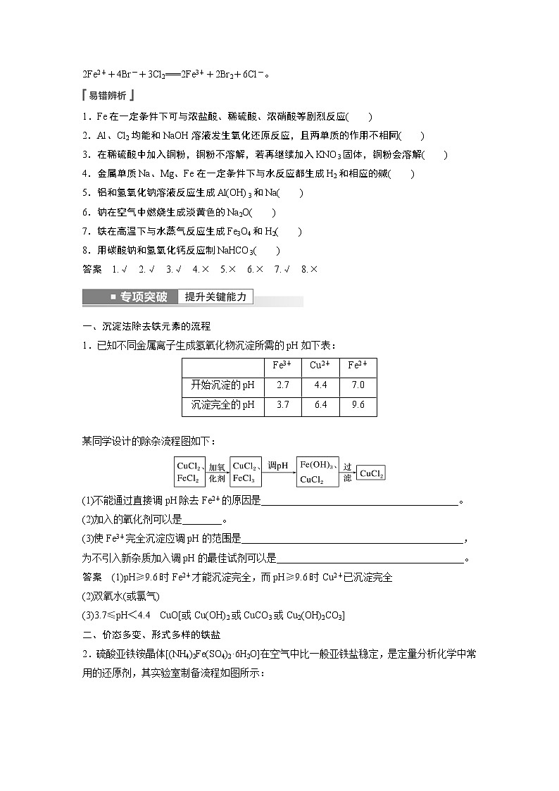 第三章　金属及其化合物 金属及其化合物 第16讲　金属及其化合物知识落实与拓展 课件03