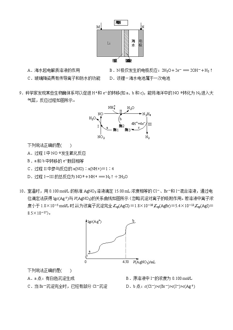 湖南省2022年普通高中学业水平选择性考试－化学试卷03