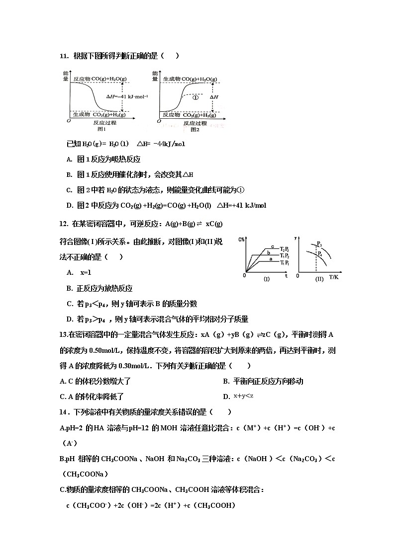 2021四川省江油中学高二下学期3月月考化学试题含答案第3页