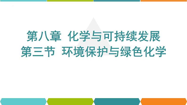 8.3环境保护与绿色化学课件2021-2022学年下学期高一化学人教版（2019）必修第二册第1页