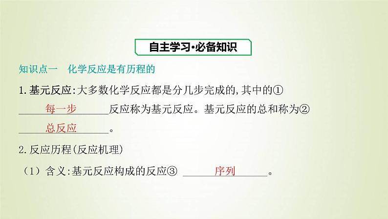 鲁科版高中化学选择性必修第一册第2章化学反应的方向限度与速率第3节化学反应的速率课时1化学反应是有历程的化学反应速率课件03