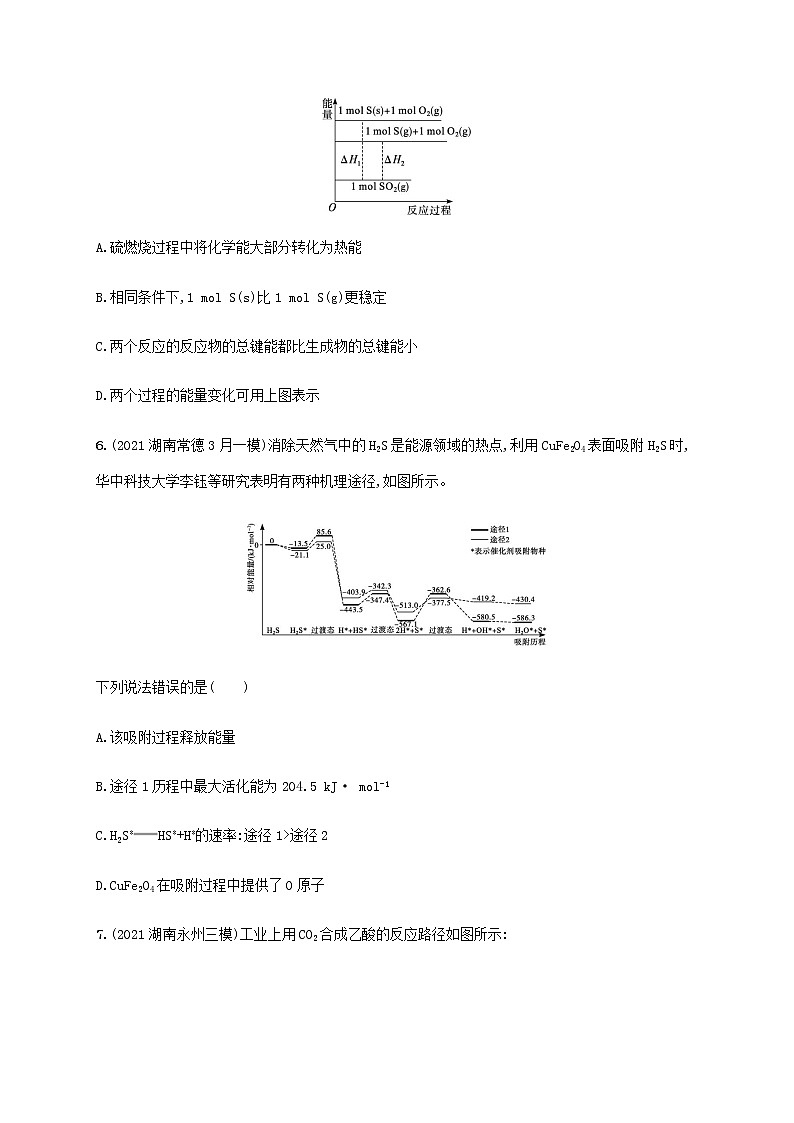 高考化学二轮复习专题突破练七化学反应与热能含解析03