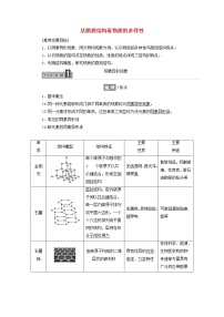 高中化学苏教版 (2019)必修 第一册第三单元 从微观结构看物质的多样性学案设计