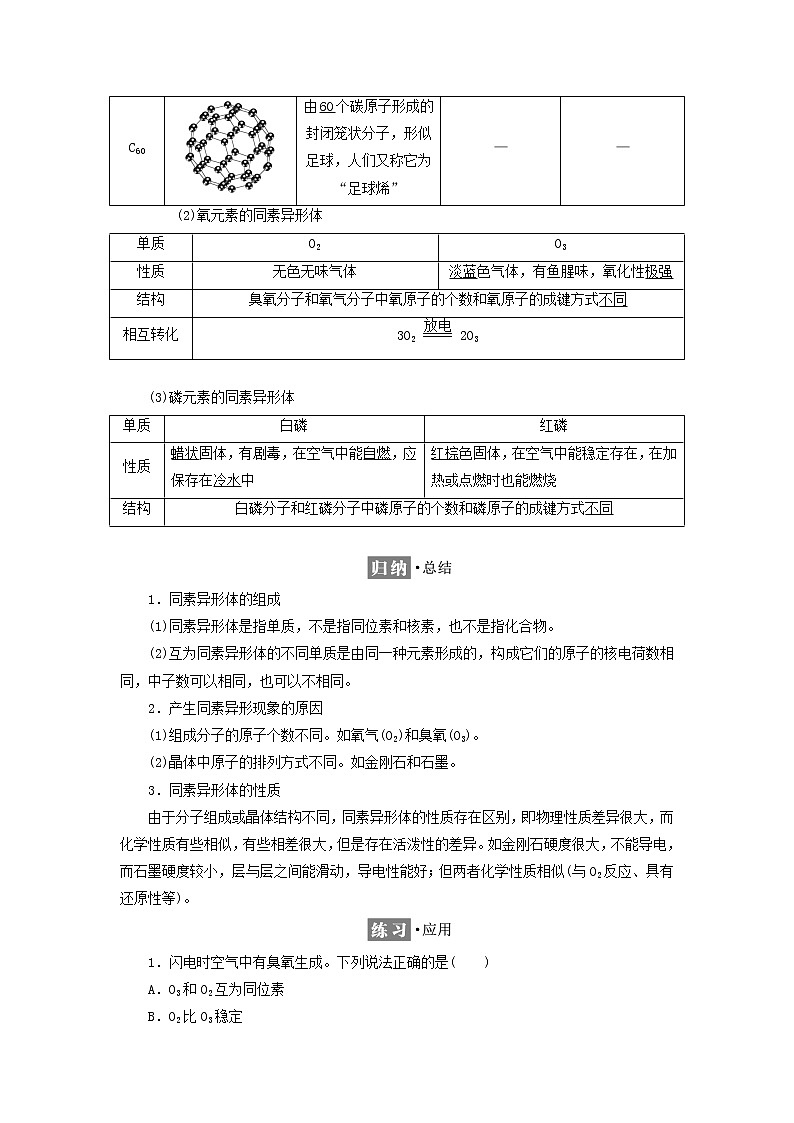 苏教版高中化学必修第一册专题5微观结构与物质的多样性第三单元从微观结构看物质的多样性学案第2页