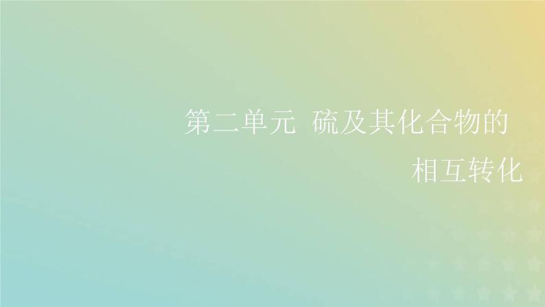 苏教版高中化学必修第一册专题4硫与环境保护第二单元硫及其化合物的相互转化课件第1页