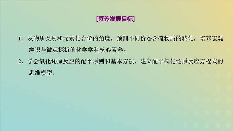 苏教版高中化学必修第一册专题4硫与环境保护第二单元硫及其化合物的相互转化课件第2页