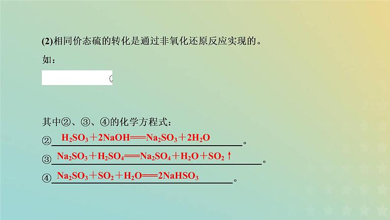 苏教版高中化学必修第一册专题4硫与环境保护第二单元硫及其化合物的相互转化课件第7页