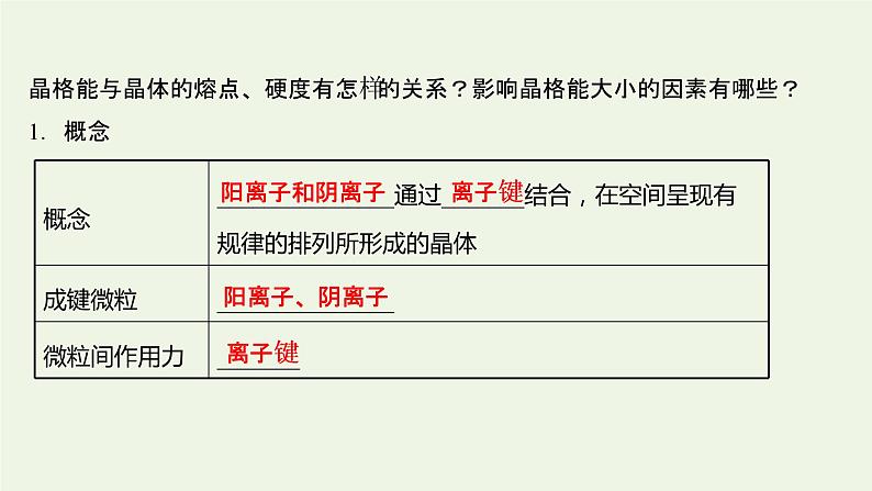 鲁科版高中化学选择性必修2第3章不同聚集状态的物质与性质第2节第1课时金属晶体离子晶体课件08