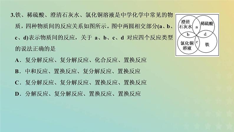 苏教版高中化学必修第一册专题1物质的分类及计量第一单元第三课时化学反应的分类课件08