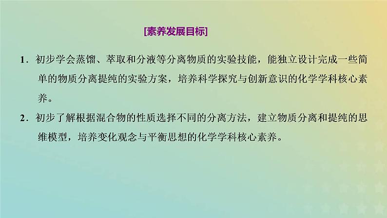 苏教版高中化学必修第一册专题2研究物质的基本方法第一单元第二课时物质的分离提纯__蒸馏萃取和分液课件02