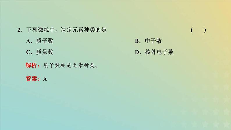 苏教版高中化学必修第一册专题2研究物质的基本方法第三单元第一课时人类认识原子结构的历程原子核的构成课件08