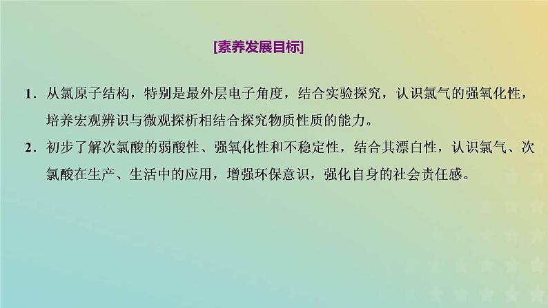 苏教版高中化学必修第一册专题3从海水中获得的化学物质第一单元第二课时氯气的性质及应用课件第2页