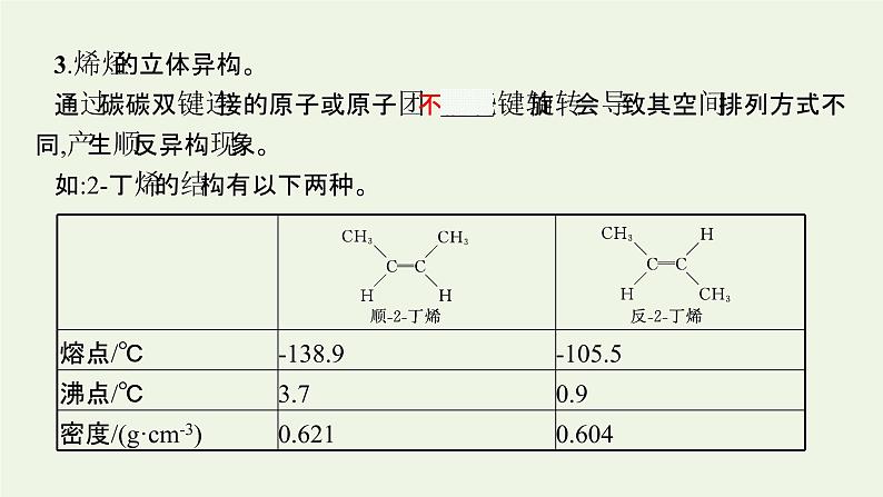 新人教版高中化学选择性必修3第二章烃第二节第1课时烯烃课件第6页