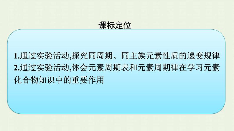 新人教版高中化学必修第一册第四章物质结构元素周期律实验活动3同周期同主族元素性质的递变课件第3页