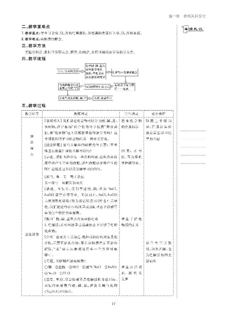 高中化学人教版（2019）必修第一册 第一章 物质及其变化 第二节 离子反应（教案＋学案）02