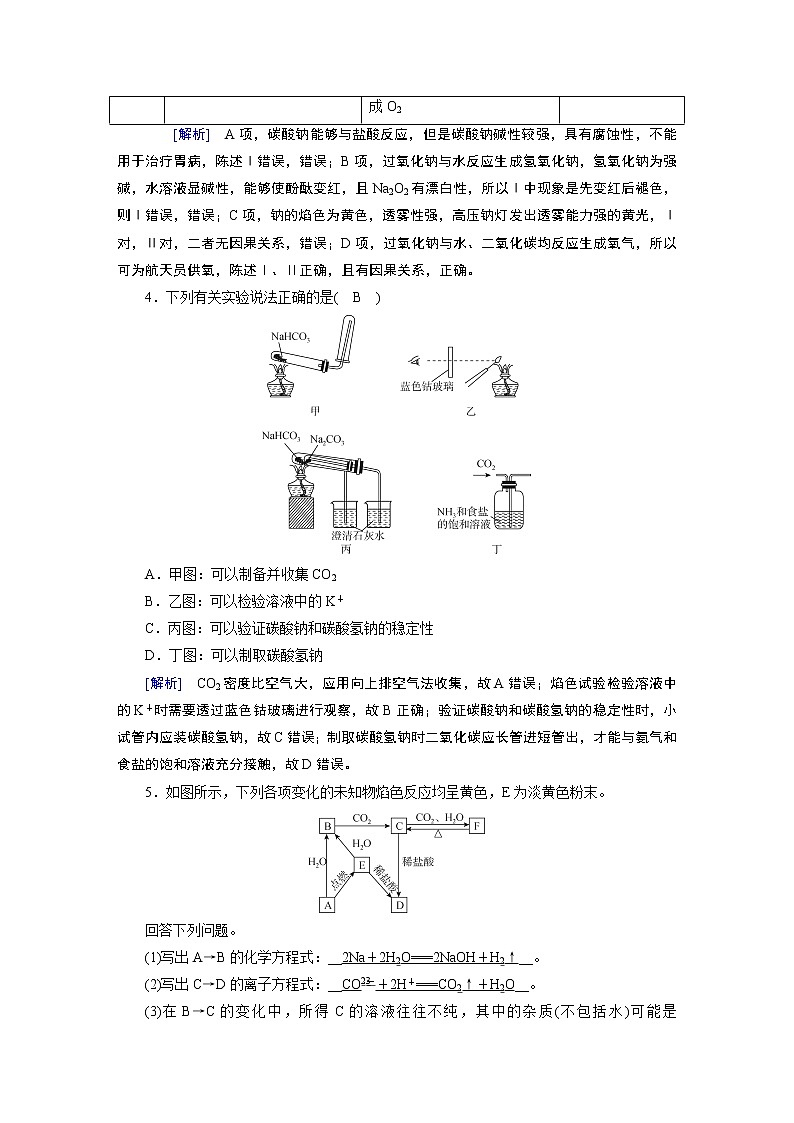 练案[6]　第三章　第6讲　钠及其重要化合物02