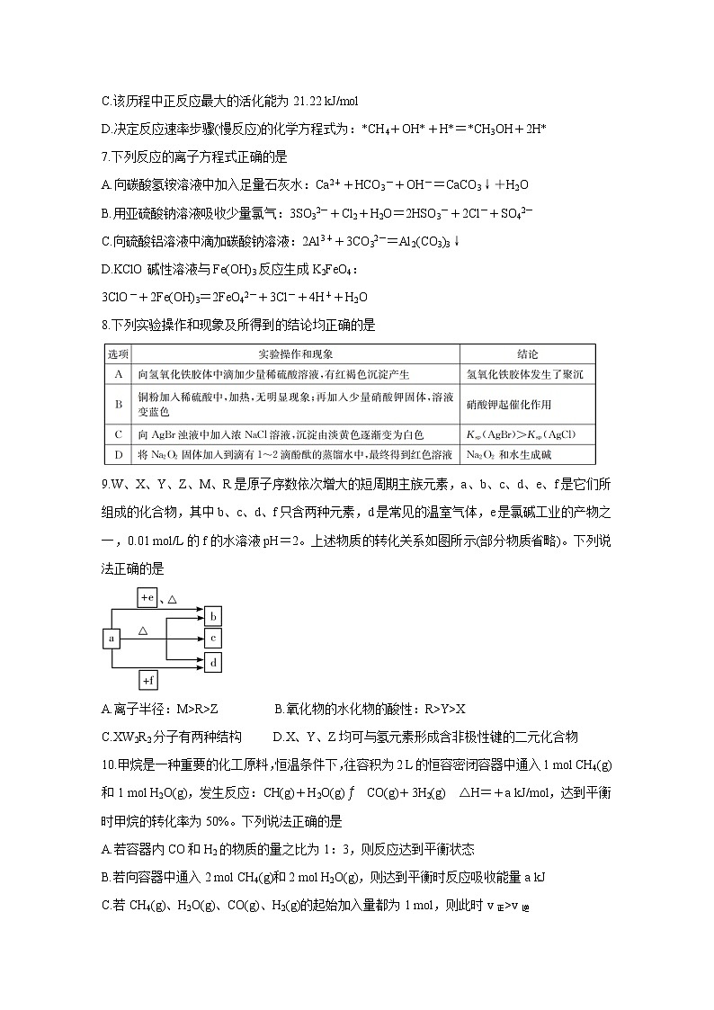 2021湖南省四大名校名师团队高三下学期5月高考猜题卷（A）化学含解析03