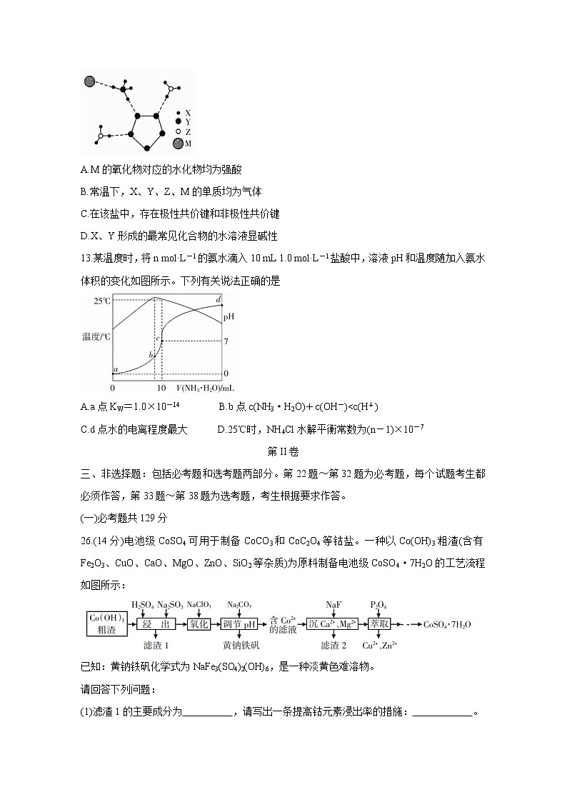 2021阳泉高三下学期第三次教学质量检测（三模）化学含答案第3页