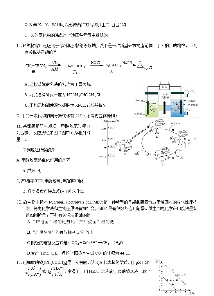 2021芜湖安师大附属高中高三下学期5月最后一卷理综化学试题含答案02
