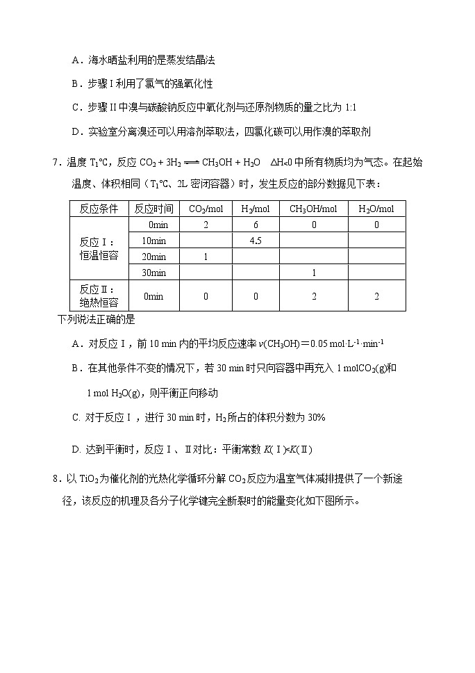 2021唐山高三下学期第三次模拟演练化学含答案03