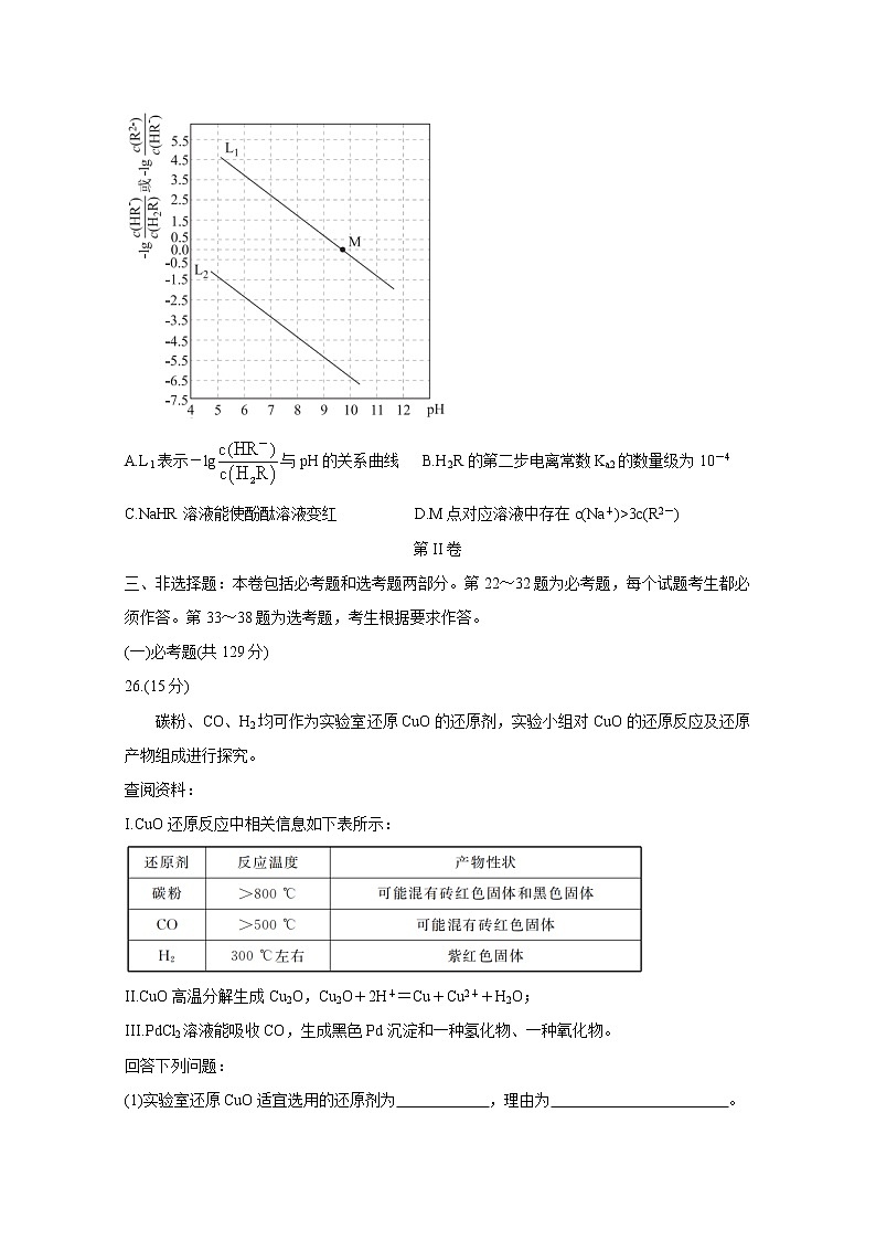 2021四川省天府名校高三下学期4月诊断性考试化学含答案03