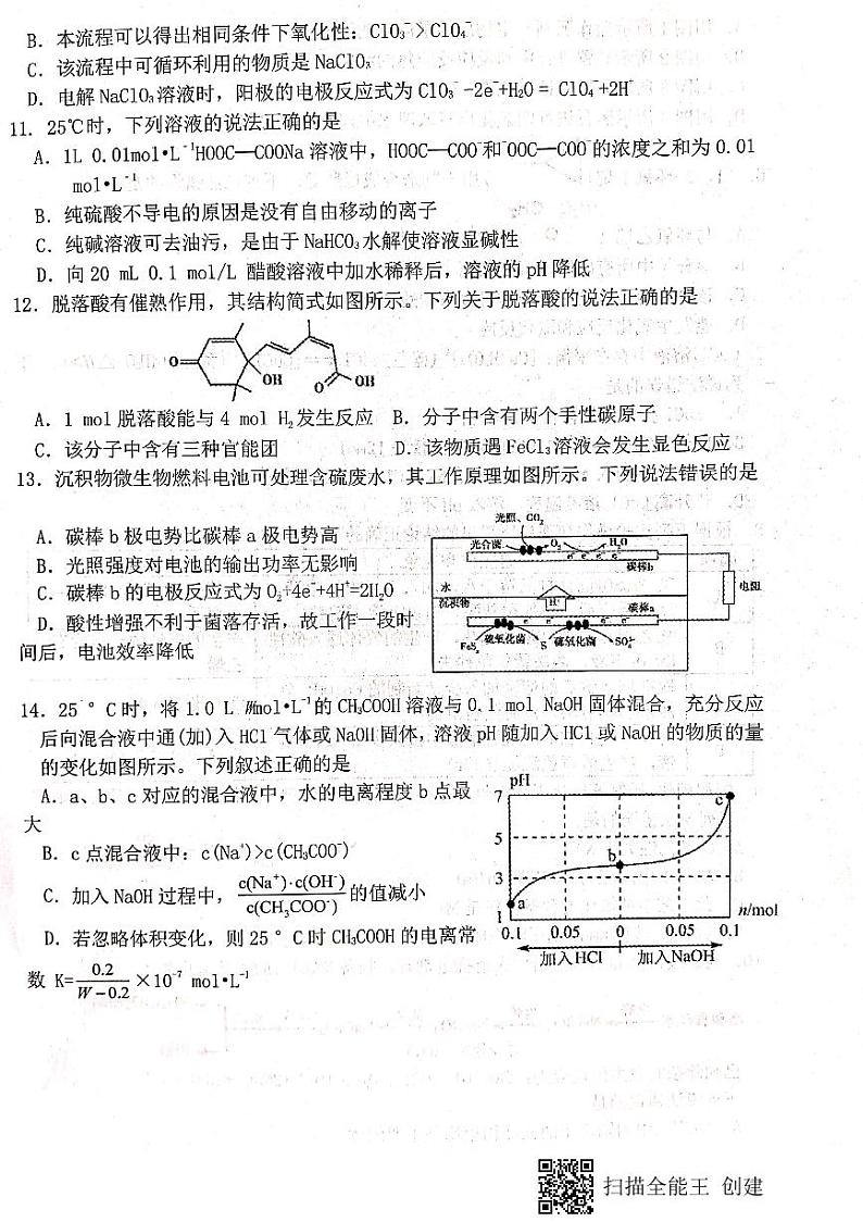 2021大连市一模化学第3页