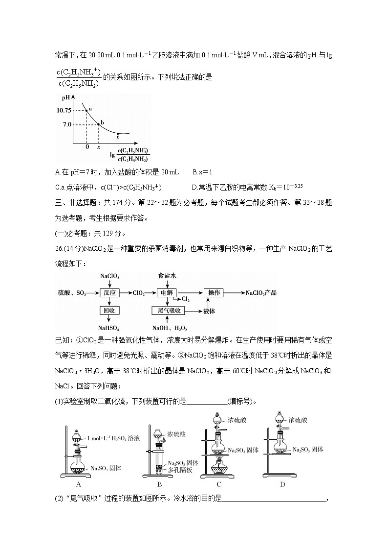2021普通高等学校招生全国统一考试高三模拟调研卷（六）化学含答案第3页