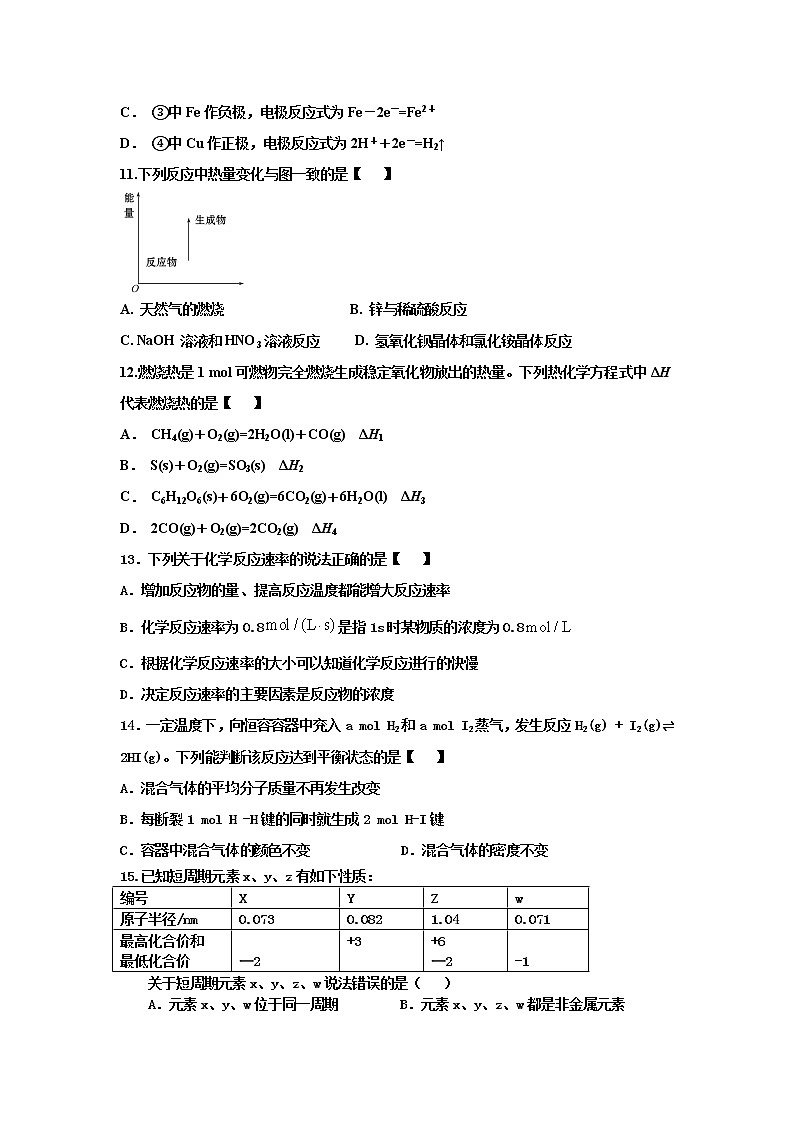 2021淮北树人高级中学高一下学期第四次阶段考试化学试卷含答案第3页