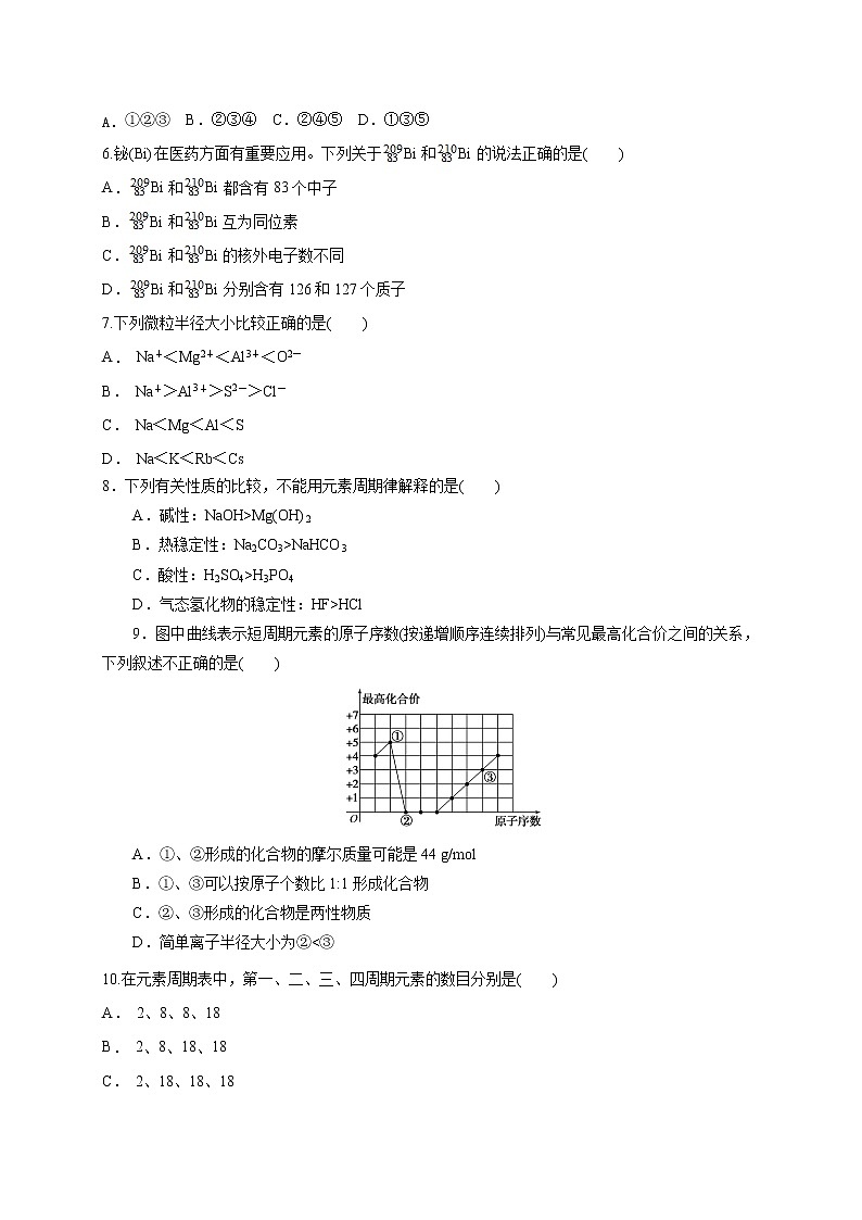 2021通辽科左后旗甘旗卡二中高一上学期期末化学试题含答案02