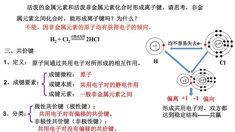 4.3 化学键 课件-浙江大学附属中学高中化学人教版（2019）必修第一册07