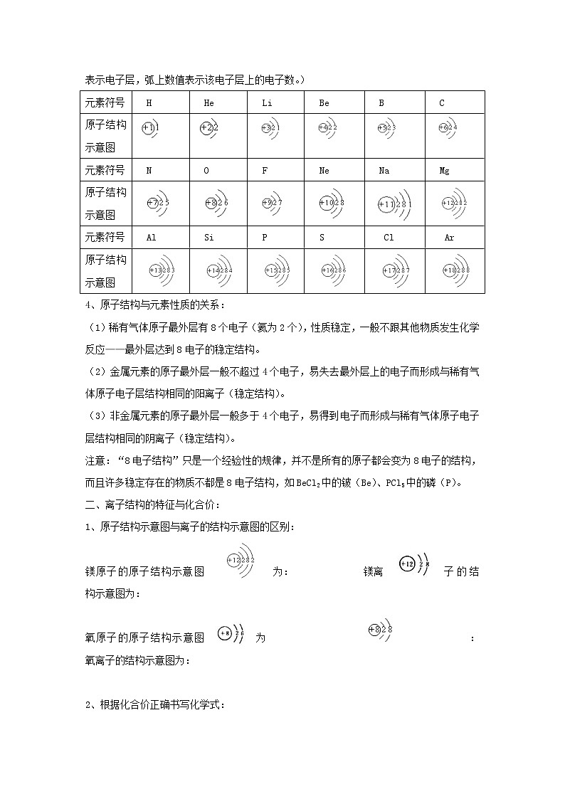 26.初高中化学衔接——物质构成的奥秘 学案02