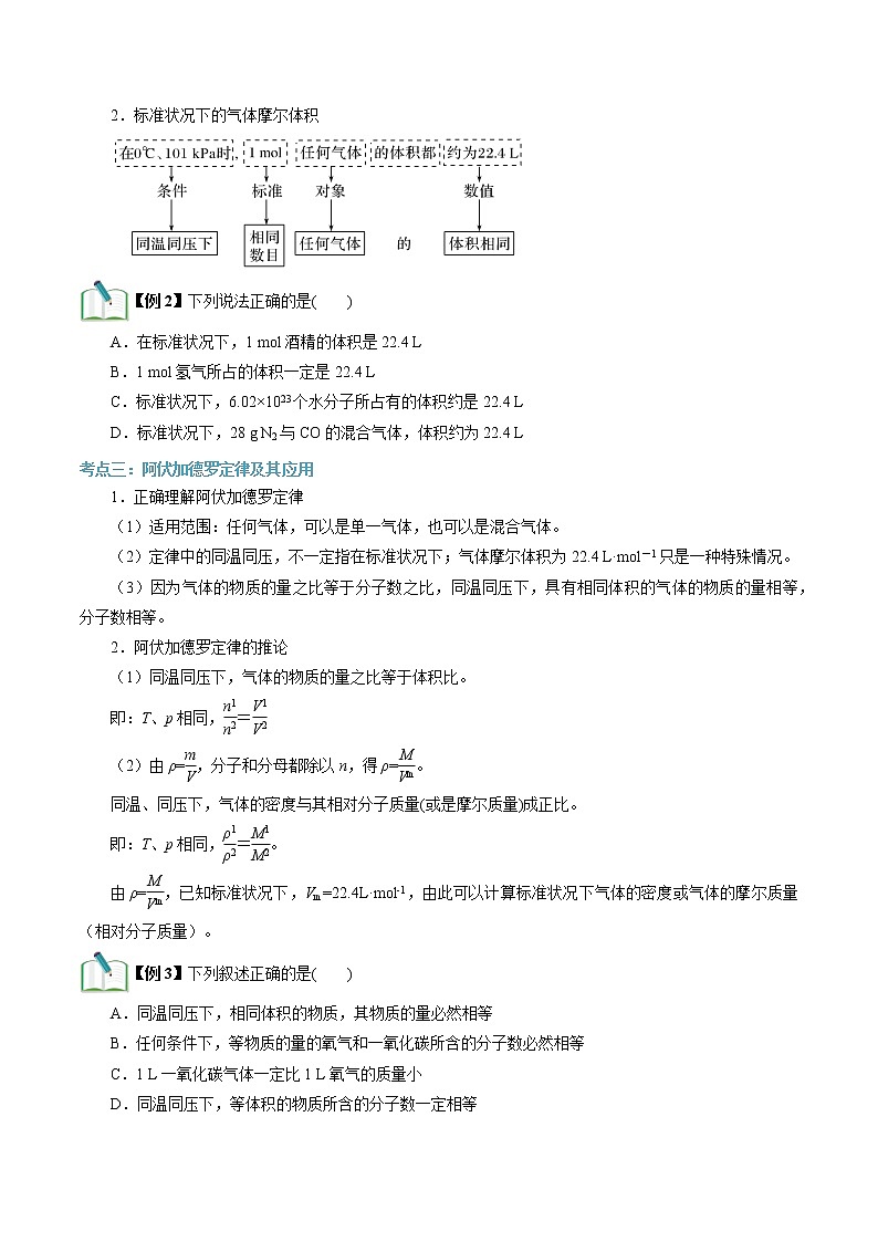 第05讲 气体摩尔体积-【暑假自学课】2022年新高一化学暑假精品课（苏教版2019必修第一册） 试卷03