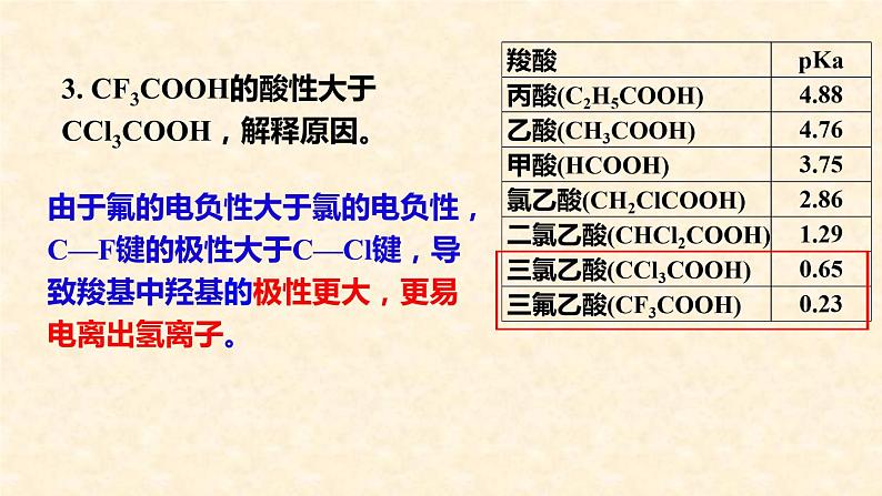 第二章第三节第2课时键的极性对化学性质的影响 化学人教版（2019）选择性必修2第7页